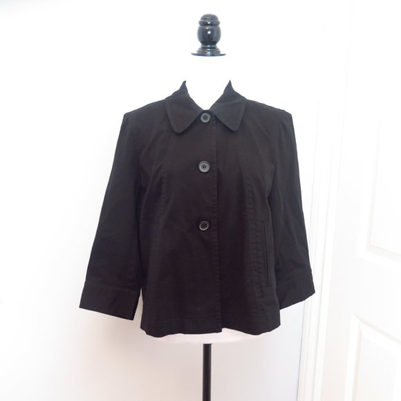 Classic Black Pea Coat - Picture 2 of 15